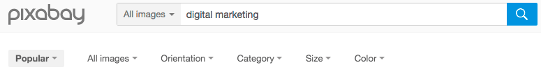 Free Picture Websites Pixabay search bar