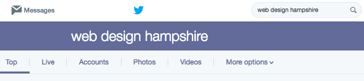 Twitter Advanced Search Web Design Hampshire