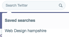 Twitter Advanced Search Web Design Hampshire saved search