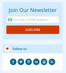 Website Side Bar opt-in email form