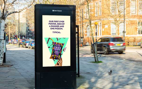 Emily Snacks outdoor marketing campaign during lockdown