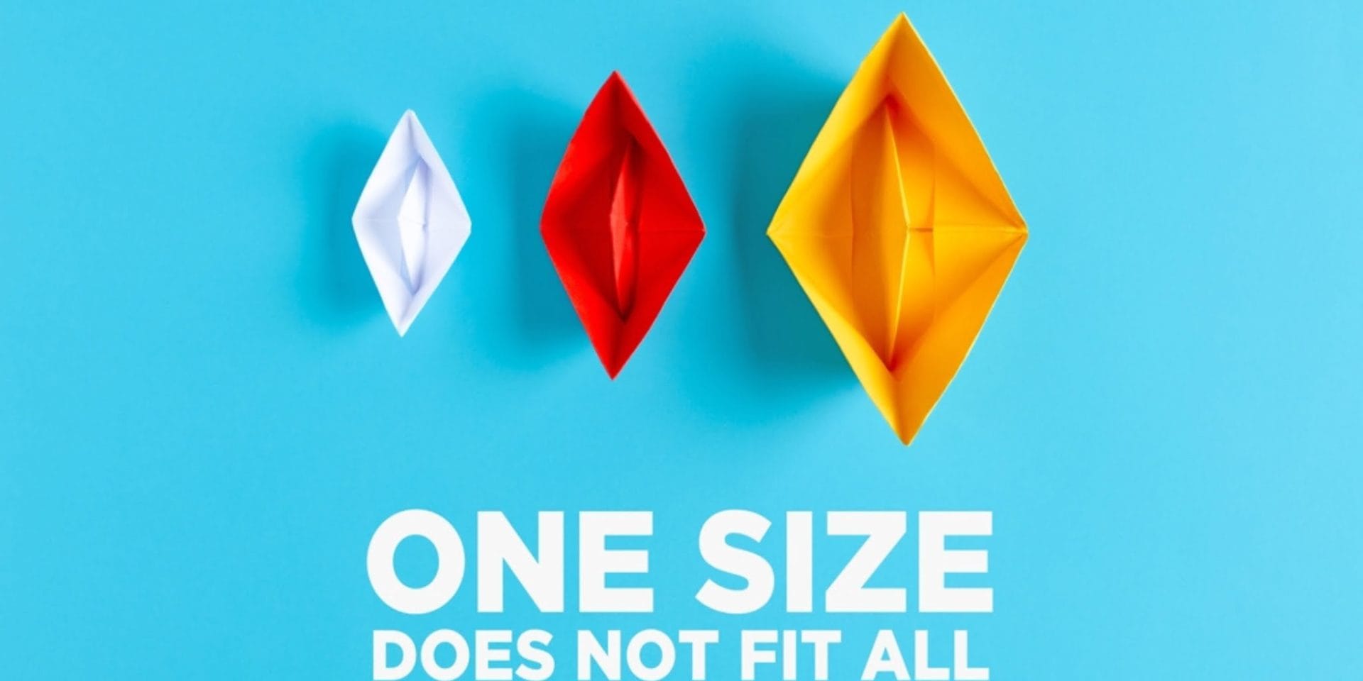 Image sizing header image reading 'one size does not fit all'