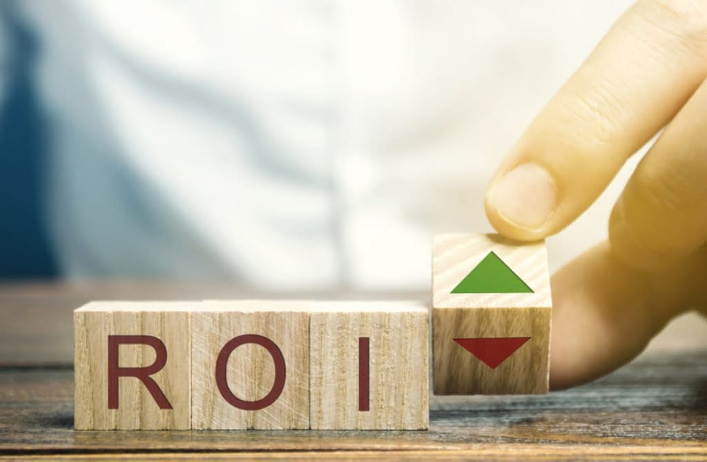 A stylised image showing the nature of return on investment