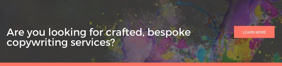 A call to action asking readers if they want bespoke copywriting services