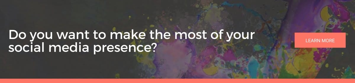 A call to action encouraging people to make the most of their social media presence