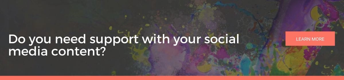 A CTA encouraging people to use our support for their social media content