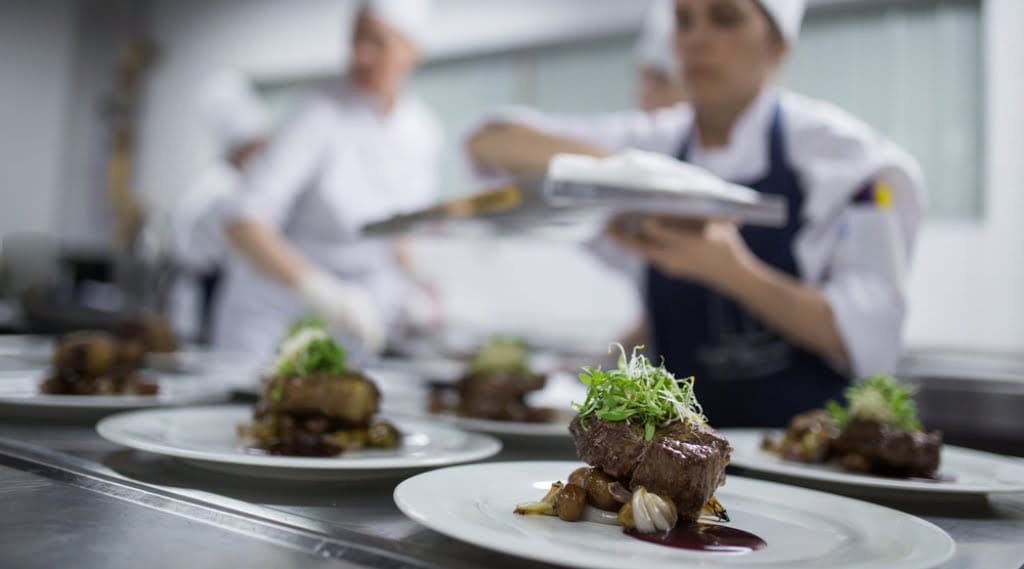 Behind the scenes content of a restaurant in a hotel for marketing purposes.