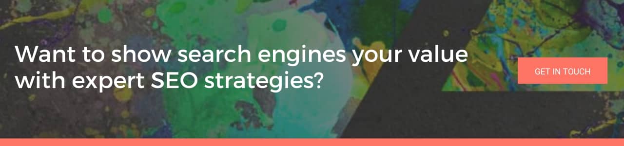 Website banner reading “Want to show search engines your value with expert SEO strategies?” with CTA button, promoting ChatGPT search optimisation.