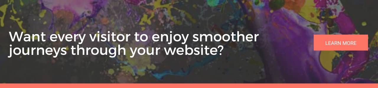 CTA banner asking about smoother visitor journeys through a website