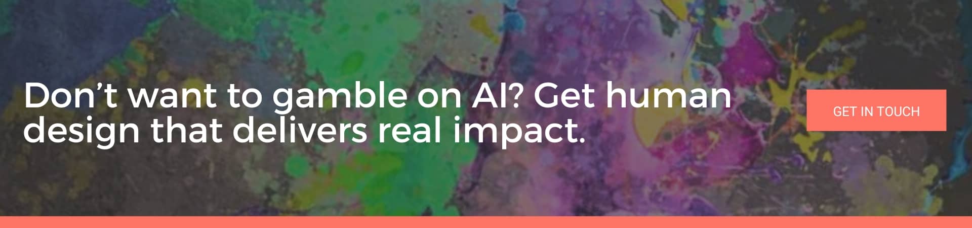 Colourful advert with text about AI web design, highlighting the benefits of human-led marketing agency support and smart ChatGPT prompts.
