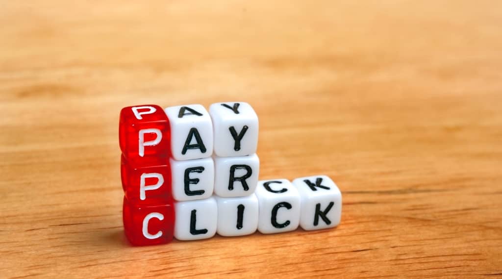 PPC letters stacked as pay per click concept for Hampshire PPC Agency campaigns.