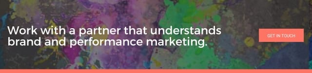 A bright, textured banner promoting a partner that understands brand vs. performance marketing, styled to reflect the creativity often delivered by marketing agencies in Berkshire.